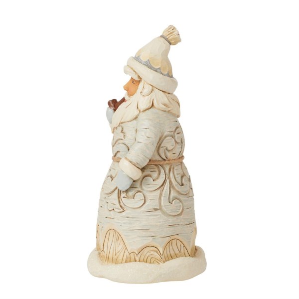 Pipa de Papá Noel tallada en bosque - JIM SHORE HEARTWOOD CREEK