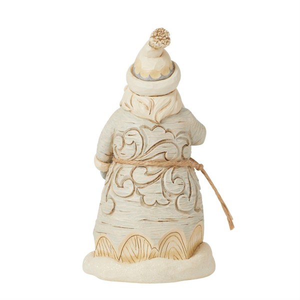 Pipa de Papá Noel tallada en bosque - JIM SHORE HEARTWOOD CREEK