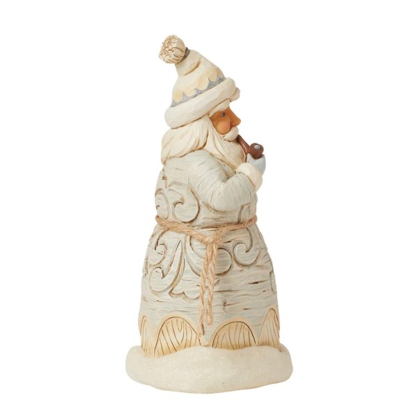 Pipa de Papá Noel tallada en bosque - JIM SHORE HEARTWOOD CREEK