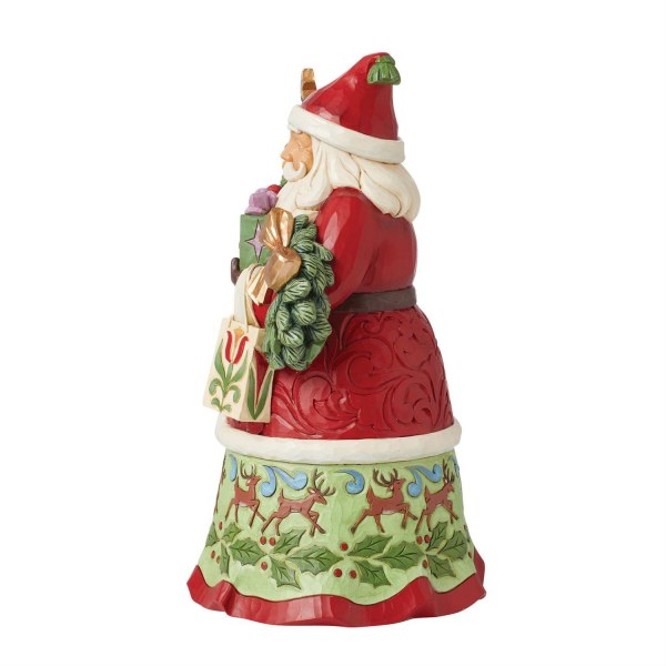 Figura de Papá Noel con Bolso de regalos - JIM SHORE HEARTWOOD CREEK