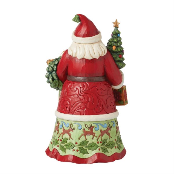 Figura de Papá Noel con Bolso de regalos - JIM SHORE HEARTWOOD CREEK