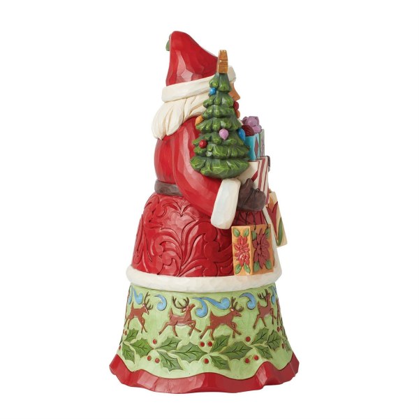 Figura de Papá Noel con Bolso de regalos - JIM SHORE HEARTWOOD CREEK