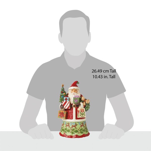 Figura de Papá Noel con Bolso de regalos - JIM SHORE HEARTWOOD CREEK