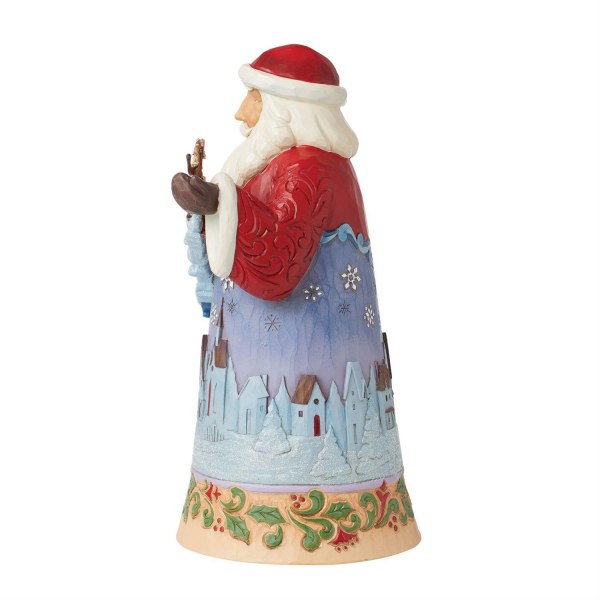 Figura de Papá Noel sobre el cielo nocturno - JIM SHORE HEARTWOOD CREEK