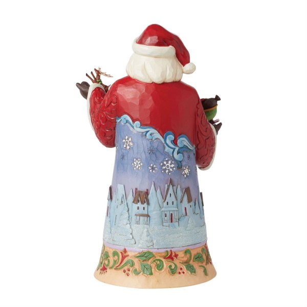 Figura de Papá Noel sobre el cielo nocturno - JIM SHORE HEARTWOOD CREEK