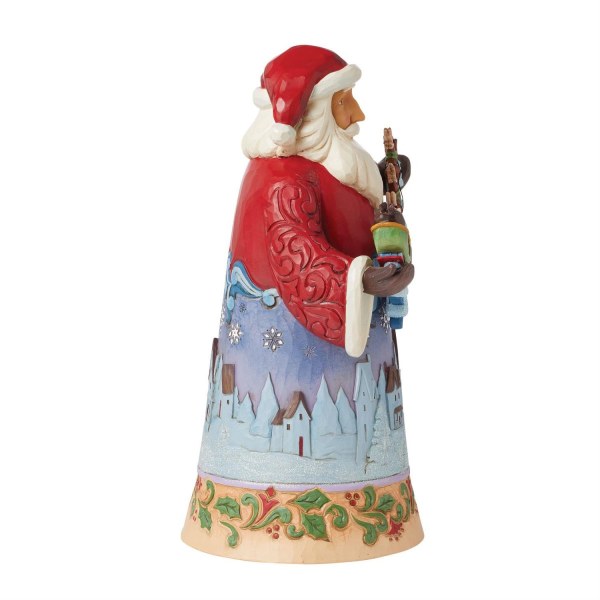 Figura de Papá Noel sobre el cielo nocturno - JIM SHORE HEARTWOOD CREEK
