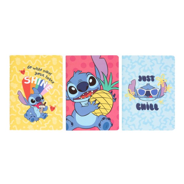 PACK 3 CUADERNOS A5 - DISNEY STITCH TROPICAL