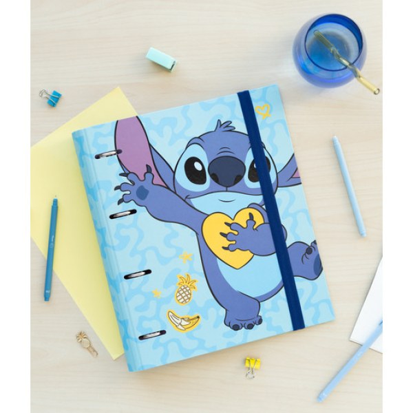 CARPETA PREMIUM DE 4 ANILLAS - DISNEY STITCH TROPICAL