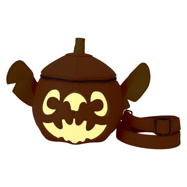 Bolso Bandolera luminoso con figura de calabaza de Stitch - DISNEY LOUNGEFLY