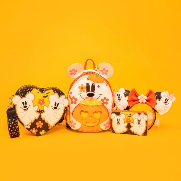 Mini mochila fosforescente disfraz de Minnie fantasma floral - DISNEY LOUNGEFLY