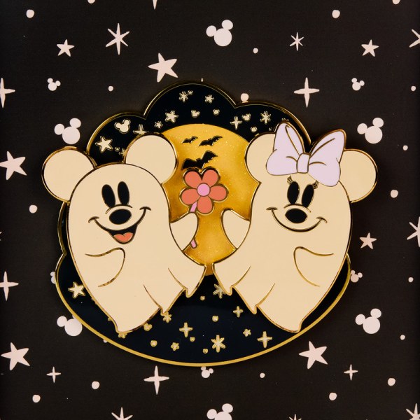 Pasador deslizante para caja de colección con diseño floral de Mickey y Minnie - DISNEY LOUNGEFLY