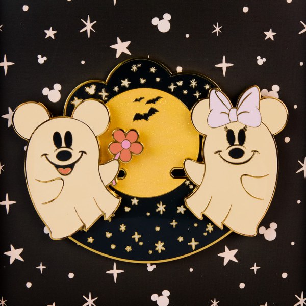 Pasador deslizante para caja de colección con diseño floral de Mickey y Minnie - DISNEY LOUNGEFLY
