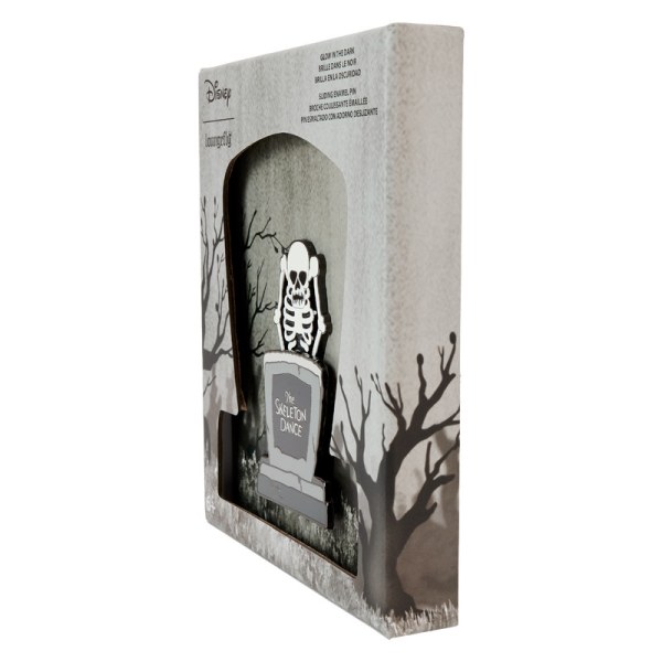 Pasador deslizante para caja de colección Glow Collector del 95.º aniversario de The Skeleton Dance - DISNEY LOUNGEFLY