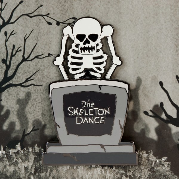Pasador deslizante para caja de colección Glow Collector del 95.º aniversario de The Skeleton Dance - DISNEY LOUNGEFLY