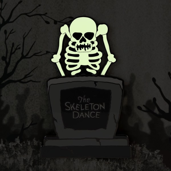 Pasador deslizante para caja de colección Glow Collector del 95.º aniversario de The Skeleton Dance - DISNEY LOUNGEFLY