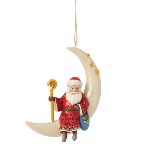 Colgante de luna de Papá Noel - JIM SHORE HEARTWOOD CREEK