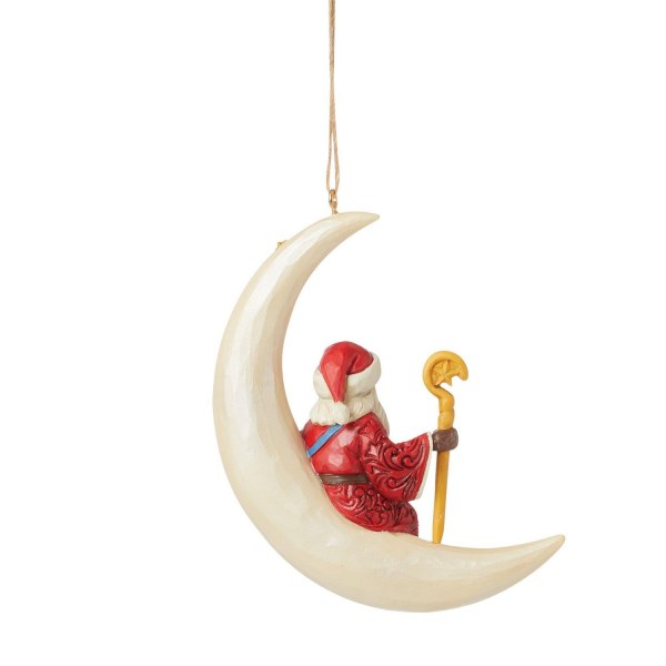 Colgante de luna de Papá Noel - JIM SHORE HEARTWOOD CREEK