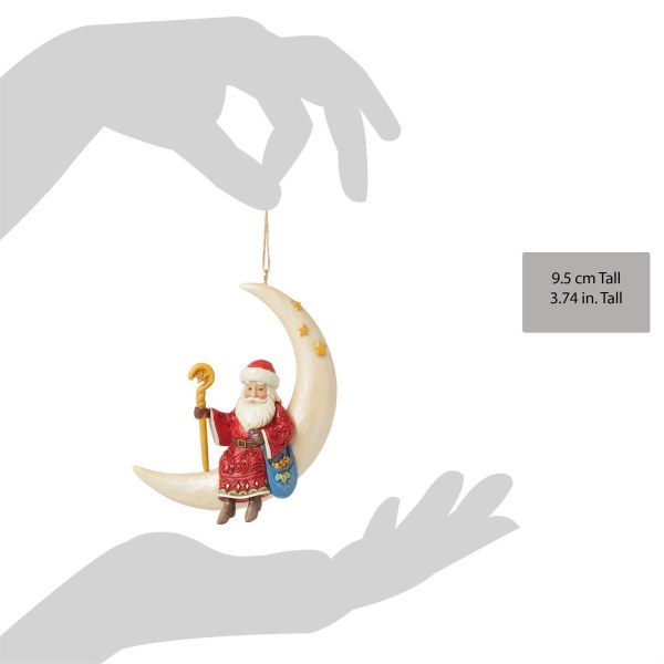 Colgante de luna de Papá Noel - JIM SHORE HEARTWOOD CREEK