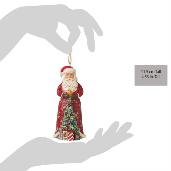 Colgante de Navidad Santa Claus - JIM SHORE HEARTWOOD CREEK