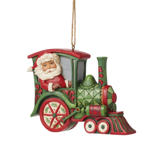 Adorno de tren de Papá Noel - JIM SHORE HEARTWOOD CREEK