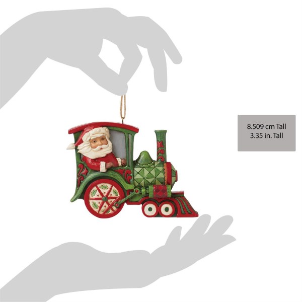 Adorno de tren de Papá Noel - JIM SHORE HEARTWOOD CREEK