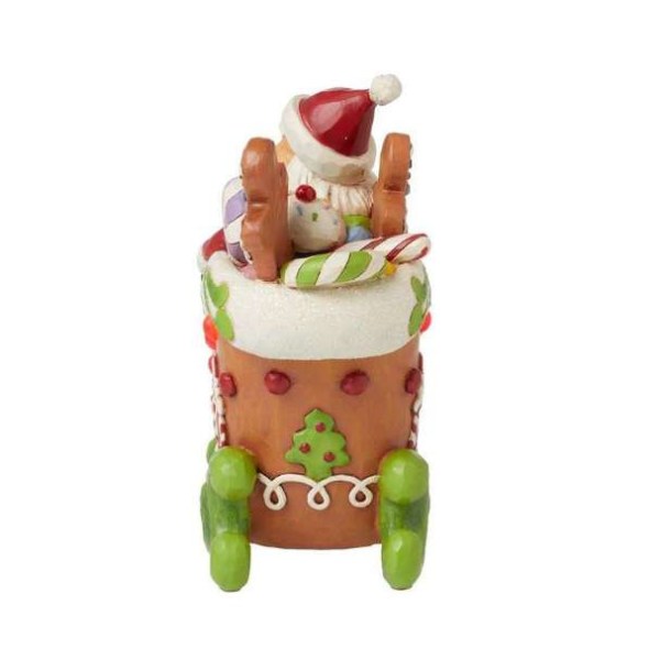 Figura luminosa de jengibre en forma de trineo de Papá Noel - JIM SHORE HEARTWOOD CREEK