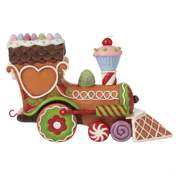 Figura de Papá Noel Tren Pan de Jengibre - JIM SHORE HEARTWOOD CREEK