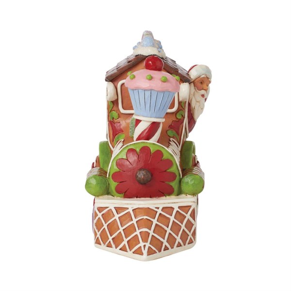 Figura de Papá Noel Tren Pan de Jengibre - JIM SHORE HEARTWOOD CREEK