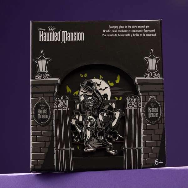 Pin caja de coleccionista con luz fantasmas haciendo autostop de La Mansión Encantada - DISNEY LOUNGEFLY