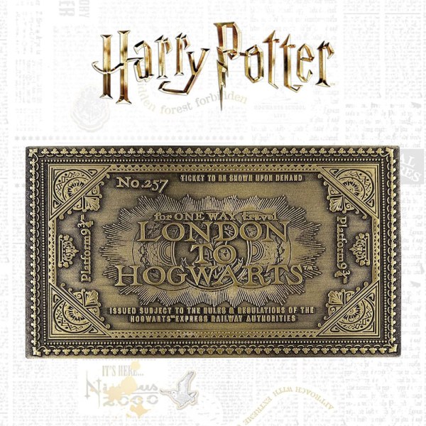 Billete de tren de Hogwarts edición limitada - Harry Potter