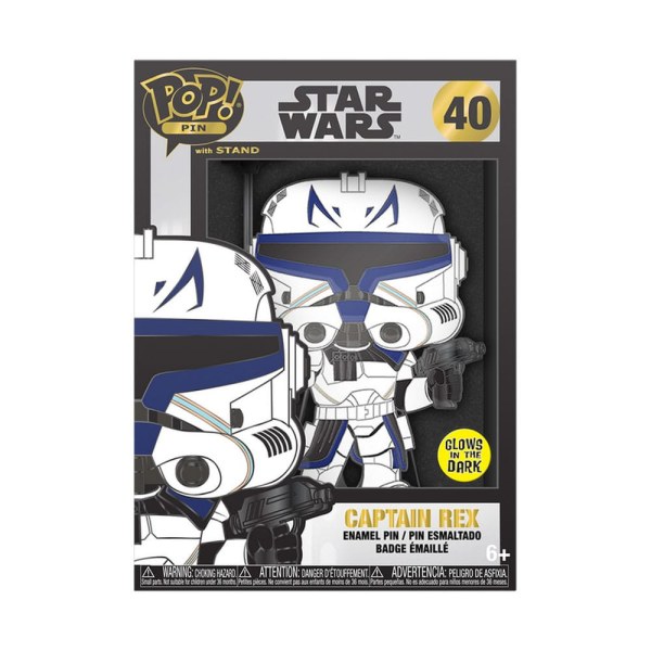 POP! Pin Capitán Rex (brillante en la oscuridad) - Loungefly Star Wars Clone Wars