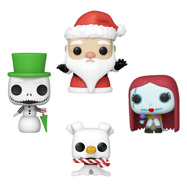 Pack de 4 figuras Pocket POP de The Navidad Before Navidad . Holiday de Navidad de vinilo de 4 cm.