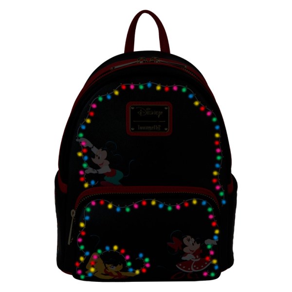 Mini Mochila con luces Navidad Mickey y Amigos - DISNEY LOUNGEFLY