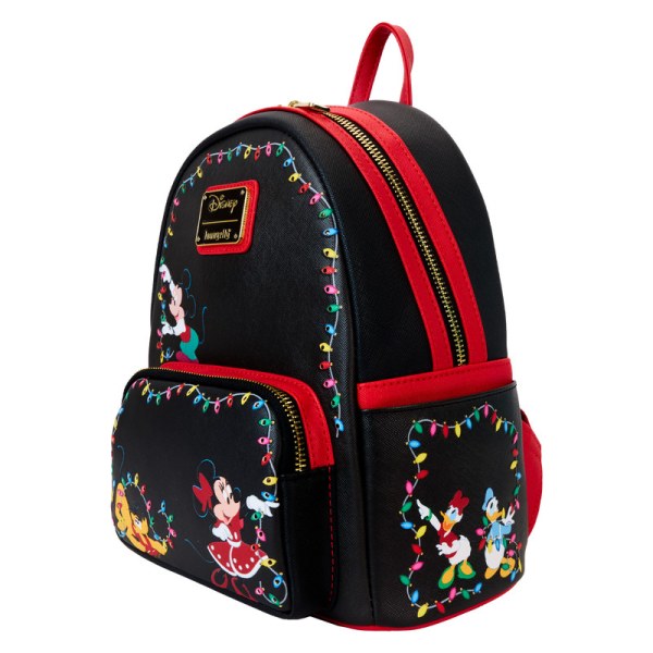Mini Mochila con luces Navidad Mickey y Amigos - DISNEY LOUNGEFLY