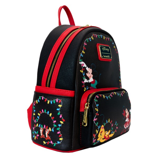 Mini Mochila con luces Navidad Mickey y Amigos - DISNEY LOUNGEFLY