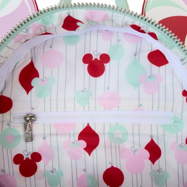 Mini mochila Minnie Holiday Peppermint Ornaments - DISNEY LOUNGEFLY