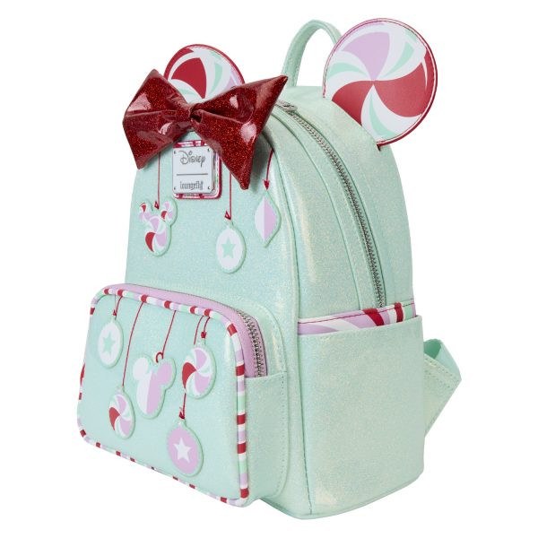 Mini mochila Minnie Holiday Peppermint Ornaments - DISNEY LOUNGEFLY