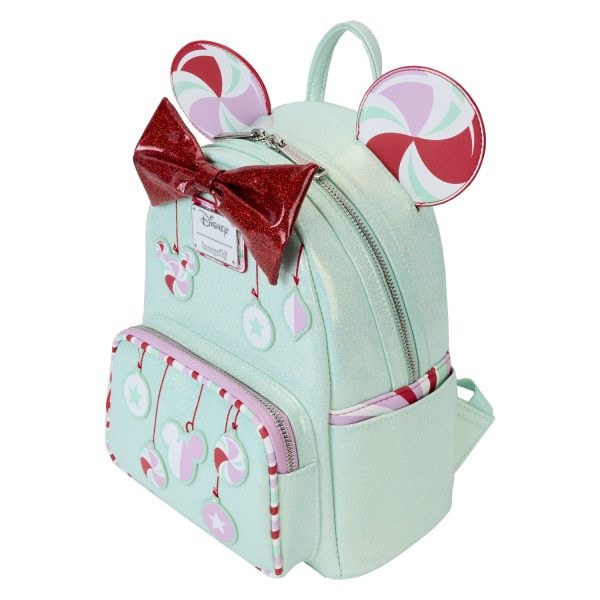 Mini mochila Minnie Holiday Peppermint Ornaments - DISNEY LOUNGEFLY