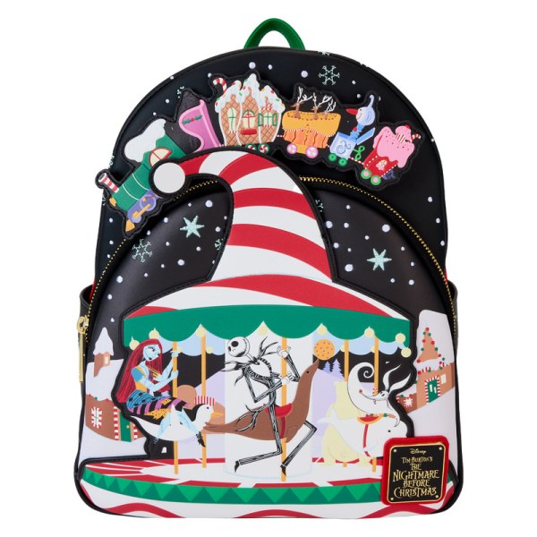 Mini Mochila carrusel de bastones de caramelo - DISNEY LOUNGEFLY Pesadilla antes de Navidad