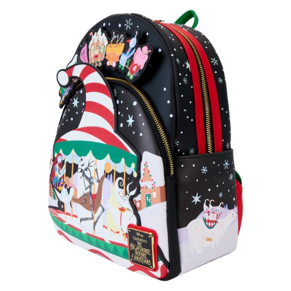 Mini Mochila carrusel de bastones de caramelo - DISNEY LOUNGEFLY Pesadilla antes de Navidad