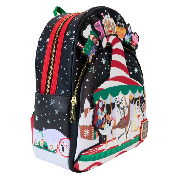 Mini Mochila carrusel de bastones de caramelo - DISNEY LOUNGEFLY Pesadilla antes de Navidad