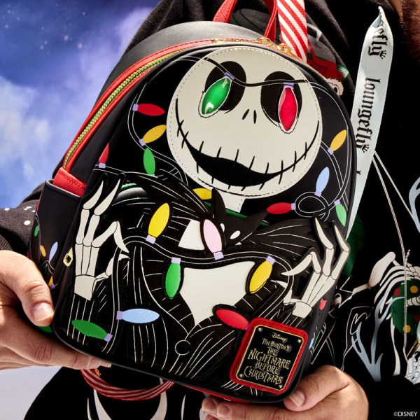 Mini Mochila luminosa Jack Wrapped In Lights - DISNEY LOUNGEFLY Pesadilla antes de Navidad