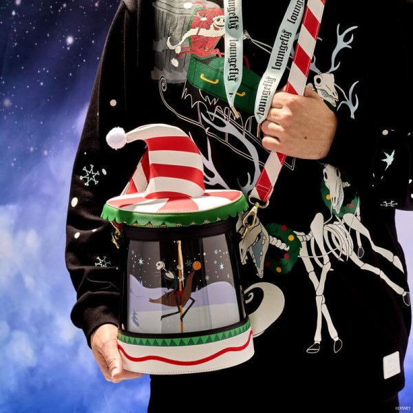 Bolso Bandolera carrusel de bastones de caramelo giratorio - DISNEY LOUNGEFLY Pesadilla antes de Navidad