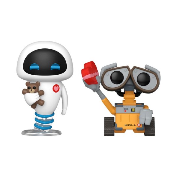 Pack 2 figuras POP de bolsillo de Wall-E. Vinilo San Valentín 4 cm