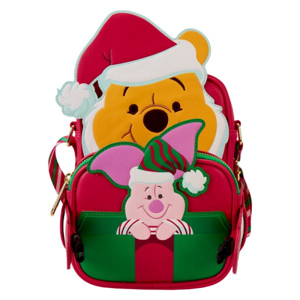 Bolso Bandolera con monedero Winnie cosplay de Santa y Piglet - DISNEY LOUNGEFLY Winnie The Pooh