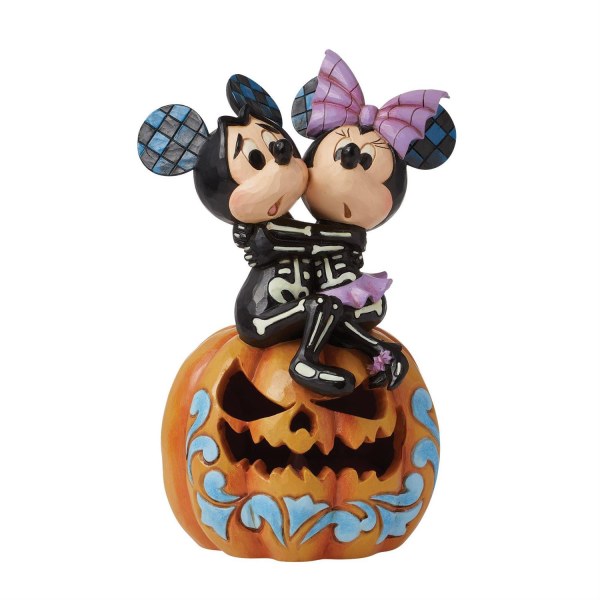 Figura de calabaza LED Mickey y Minnie Esqueletos - DISNEY TRADITIONS