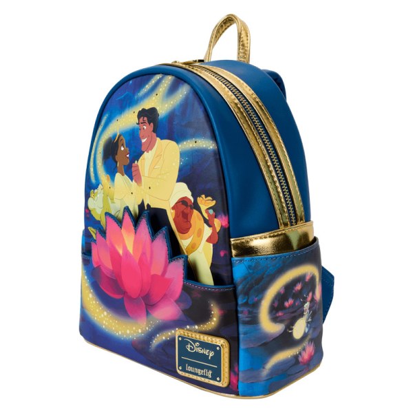 Mini Mochila luminosa Tiana y el príncipe Naveen - DISNEY LOUNGEFLY The Princess and the Frog 15.º aniversario