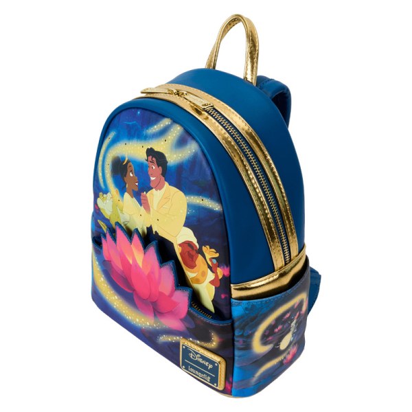 Mini Mochila luminosa Tiana y el príncipe Naveen - DISNEY LOUNGEFLY The Princess and the Frog 15.º aniversario