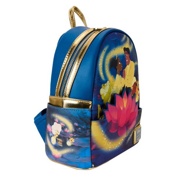 Mini Mochila luminosa Tiana y el príncipe Naveen - DISNEY LOUNGEFLY The Princess and the Frog 15.º aniversario