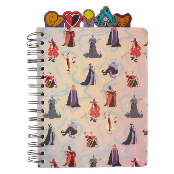 Diario con espiral iridiscente y pestañas - Villanos de DISNEY LOUNGEFLY